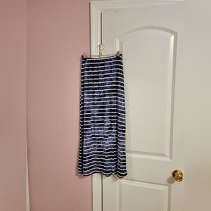 Girls Striped Watercolor Maxi Skirt- 12- Indie, Boho, Preppy, Classic, Beach